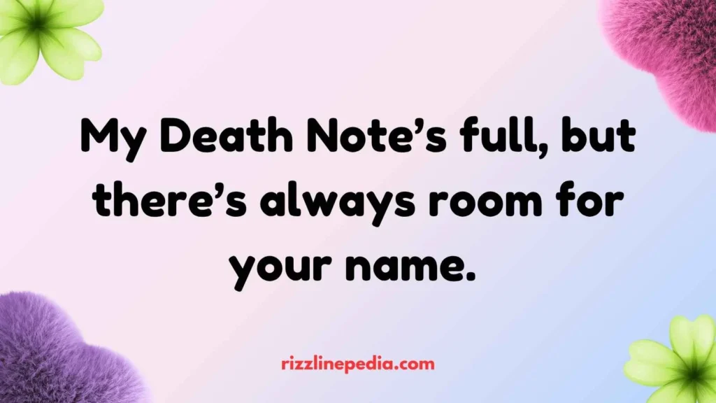 Death Note Rizz Lines
