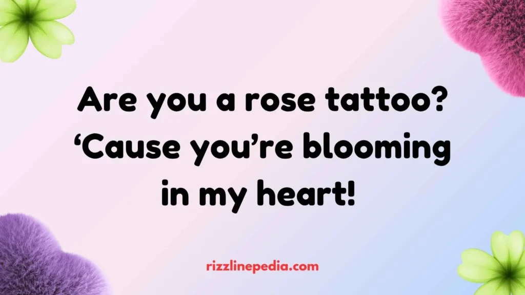 Floral Tattoo Rizz Lines